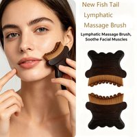 Lymphatic Contour Face Brush Facial Sculpting Anti Puffiness Tool Soft Dry Jawline Massage Lymphatic Drainage Ergonomic Design