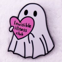 Invisible Illness Club Member Ghost Enamel Pin Hidden Disability Awareness Badge Spoonie Chronically Ill Jewelry Decorate