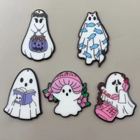 10 pieces of ghost acrylic jewelry cute double-sided decoration epoxy resin pendant flat back flat earrings DIY accessories