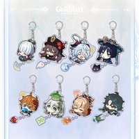 6CM Charm Anime Genshin Impact Acrylic Keychain Model Cosplay Characters Ornament Accessories Goods Collection Gifts