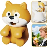 Mini Clip-On Fan Cup Bowl Air-Blowing Cooling Attachment Dog-Shaped Cute Cartoon Design Food Cooler Robot Children Like Gift