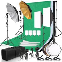 Fotografie Beleuchtung Kit Regenschirm Foto Hintergrund Photobooth Kulissen Softbox Licht Stehen Tragbare Soft BoxFür Foto Studio