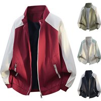 Unisex Sport Jacket Men Outdoor Patchwork Breathable Running Cycling Coat Autumn Spring Women Zipper Pocket Travel Casual Jacket
