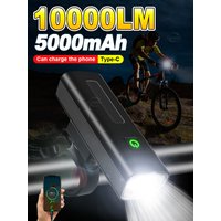 AliExpress NONE 2026 NEW 5000mAh Bicycle Light Bike Headlight Flashlight Handlebar USB Charging MTB Road Cycling Highlight Front Light