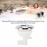 Bathtub Nozzle Massage Tub Nozzle Adjustable Slick Appearance Stainless Steel and PVC Water Outlet Pool Nozzle