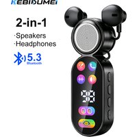 KEBIDUMEI Bluetooth 5.4 Earphones with Speaker Function Mini Speaker Headphones Portable Speaker LED Digital Display Earbuds