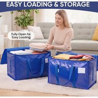 Extra Large Waterproof Foldable Storage Bag, Zipper & Handle, Durable Moving Box, Ideal for Dorms, Relocation, Home Organization