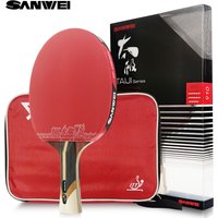 SANWEI Taiji 7 8 9 Star Table Tennis Racket Professional Wood Carbon Offensive Ping Pong Racket Sticky Rubber Quick Attack