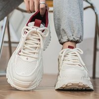 Men's Chunky Sneakers Comfort Breathable Training Shoes Fashion Thick Sole Casual Shoe Mesh Sport Running Shoes Men Tennis Shoes