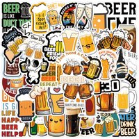 55/110PCS Funny Beer Personality Graffiti Sticker Car Luggage Water Cup Stationery Notebook Sticker