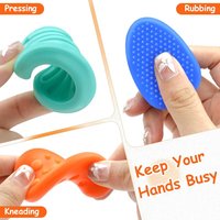 6Pcs Silicone Stone Fidget Toys Adults Sensory Textured for Autism Kids Calming Down Fidget Stress Relief Toys Kids Gifts
