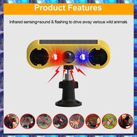 2025 Solar Motion Sensor Alarm, Outdoor Warning Light,13 Sounds Security Alert System Animal Repeller For Farm Yard Barn,Solar M