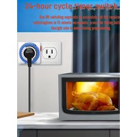 AliExpress NONE French Standard Timer Socket, with Grounding jack, 24-Hour Cycle, Electrical Socket Timer, Plug-In Timer