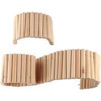 Wooden Hamster Climbing Ladder Multifunctional Bendable Hamster Suspension Bridge Easy To Install Wire Series Connection