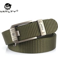 VATLTY Automatic Buckle Belt for Men 34mm Real Nylon Military Tactical Belt Non Slip Hiking Hunting Belt Male Envio Gratis