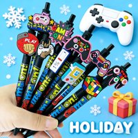 6/12/18/24/30/36pcs game console controller theme patch pen creative controller pattern ballpoint pen retractable neutral pen