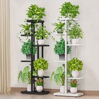 Plant Shelves Iron Potted Flower Plant Stand Rack Multiple Flower Pot Holder Shelf Indoor Outdoor Planter Display Organizer