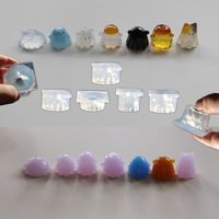 DIY Jelly Ghost Epoxy Silicone Mold Creative Cat Shark Ghost Pudding Resin Jewelry Making Silicone Molds Handmade Craft Mold