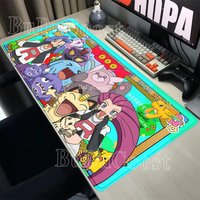 Team Rocket Eevee family Anime pokemon PC XXL Mouse Pad Cabinet Kawaii Keyboard Gaming Rubber HD printing Non-slip base Desk Mat