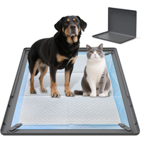 Pet silicone urine separation pad against the wall and dog urine changing pad 75 °, 1 silicone pad + 1 urine pad