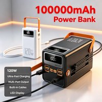 120W 30000-100000mAh Powerbank mit Schnellladefunktion, große Kapazität, mobile Stromversorgung für den Außenbereich, externer Ersatzakku für Camping