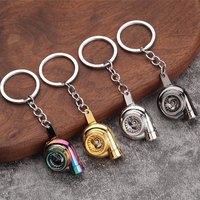 Mini Unique Turbo Sound Turbocharger Keychain Spinning Turbine Key Car Pendant Turbine Key Ring Key Holder for Gift