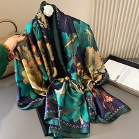 2024 New Silk Scarf Women Soft Satin Hairband Neckerchief Office Hijab Headband Foulard Gift Luxury Design Brand