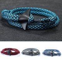 New Manta Bracelet For Men Double Layer Adjustable Paracord Rope Braclet Marine Animal Protection Braslet Beach Surfer Jewelry