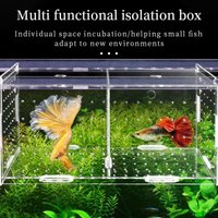 High-Transparency Acrylic Fish Tank Isolation Box, Multi-Compartment Fighting Fish Breeding Box, Juvenile Fish Hatchery Breeding Box, Dual-Purpose Aquarium Breeding Isolation Box with Suction Cup and