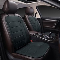 Car Front Seat Cushion Leather Integrated Seat Cover All Seasons Universal Fits Most Cars(18*40inch)