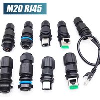 Waterproof M20 RJ45 Network Connector IP67 8Pin Ethernet Port Module Adapter RJ45 Network Cable Board Front/Rear Plug Socket image 4