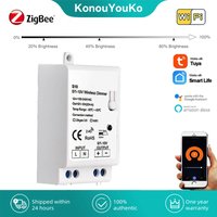 Tuya ZigBee 3.0 Wifi Dimmer Controller LED Lights AC100-240V 0/1-10V RGB Lamp Smart Life APP Control for Alexa Google Home