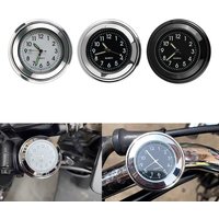 Universal 22-25mm Luminous Clock Thermometer Temp Gauge Waterproof Motorcycle Handlebar Mount Clock Motorcycle Watch
