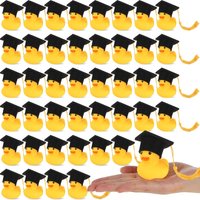 24/48Pcs Graduation Rubber Ducks with Grad Cap Rubber Duck Graduation Party Duck Graduation Cap Duck for Student Graduation
