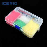 ICERIO 1Box Fly Fishing Strike Indicator Tool Kit – Egg Yarn Threader & Cutter, Woolly Strike Indicator, Tube Fishing Tackle Box