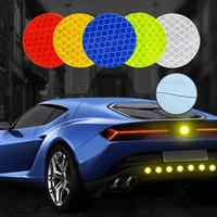 10Pcs Car Night Safety Driving Warning Stickers Universal Luminous Reflective Strips Decals Sticker Decor Decal Auto Accessories