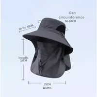 Outdoor Surfing Hiking Camp Beach Sun Cap Fisherman Fishing Hat With Face Cover Neck Flap Women Men Wide Brim Bucket Hat