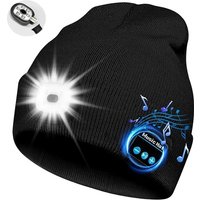 Fashion Warm Beanie LED Hat Bluetooth Wireless Stereo Headset Music Player With MIC Support Dimming LED Light Rechargeable