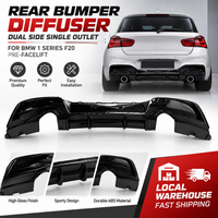 Heckstoßstange, Doppelauslass-Einzelauslass-Auspuffanlage, für BMW 1er F20 Vor-Facelift. MP-Style Heckdiffusor, Sportliche Modifikation