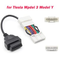 For Tesla Model 3 OBD Cable 12/20/26Pin Male Female to 16Pin Cable for Tesla Model Y Auto Adapter OBD2 Connector