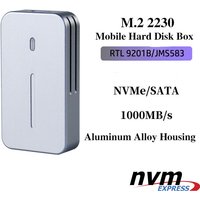 M.2 NVMe 2230 SSD Enclosure NVMe to USB Adapter 10Gbps USB 3.2 Gen2 USB C External Case Box for M2 2230 NVMe SN740/SN530/PM991a