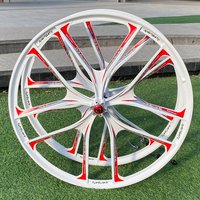 Cassette 26Inch 27.5Inch Integrated Wheel Mountain Wheel Magnesium Alloy MTB Disc Brake 10 Spokes Wheelset Support 8/9/10 Speed