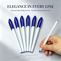 6pcs Blue Ballpoint Pen, 1.0mm Smooth Writing