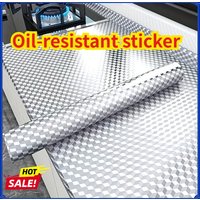 1pc Wallpaper heat, Waterproof and Oilproof Self-Adhesive Wallpaper, Suitable for Kitchen, Bathroom, Stovetop Countertops.