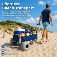 Universal Fit Balloon Wheels PVC High Performance Beach Cart Sand Wheel for Dinghy Camping Trolley