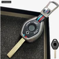 Zinc Alloy + Silicone Car Key Case Cover for BMW 3 5 7 Series X5 E53 X3 F83 E46 E39 E38 E60 E63 E61 E64 330i Z3 Z4 E85 E86 M5