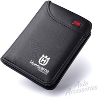 Car Emblem Soft Wallet Leather Mini Credit Card Purse Portable Wallet For Husqvarna 701 Svartpilen Vitpilen 401 Supermoto Enduro