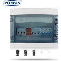 Solar photovoltaic PV Combiner Box With Lightning Protection 3 input 1 out DC 1000V Fuse MCB SPD Waterproof Box IP65 12ways