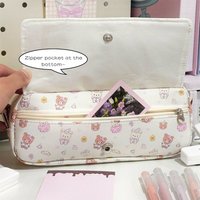 High Quality Puppy/Elephant Pen Bag Multilayer Large Capacity Stationery Bag Portable Stationery Organizer Gift