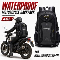 FOR Royal Enfield Scram 411 2022-2026 Motorcycle Backpack 40L Waterproof Travel Backpack Outdoor Hiking Camping Daypack